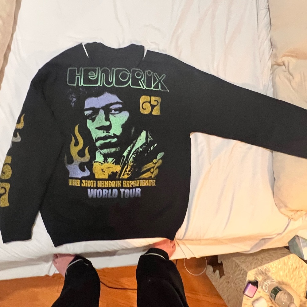 Up cycled Jimi, Hendrix sweatshirt, size medium